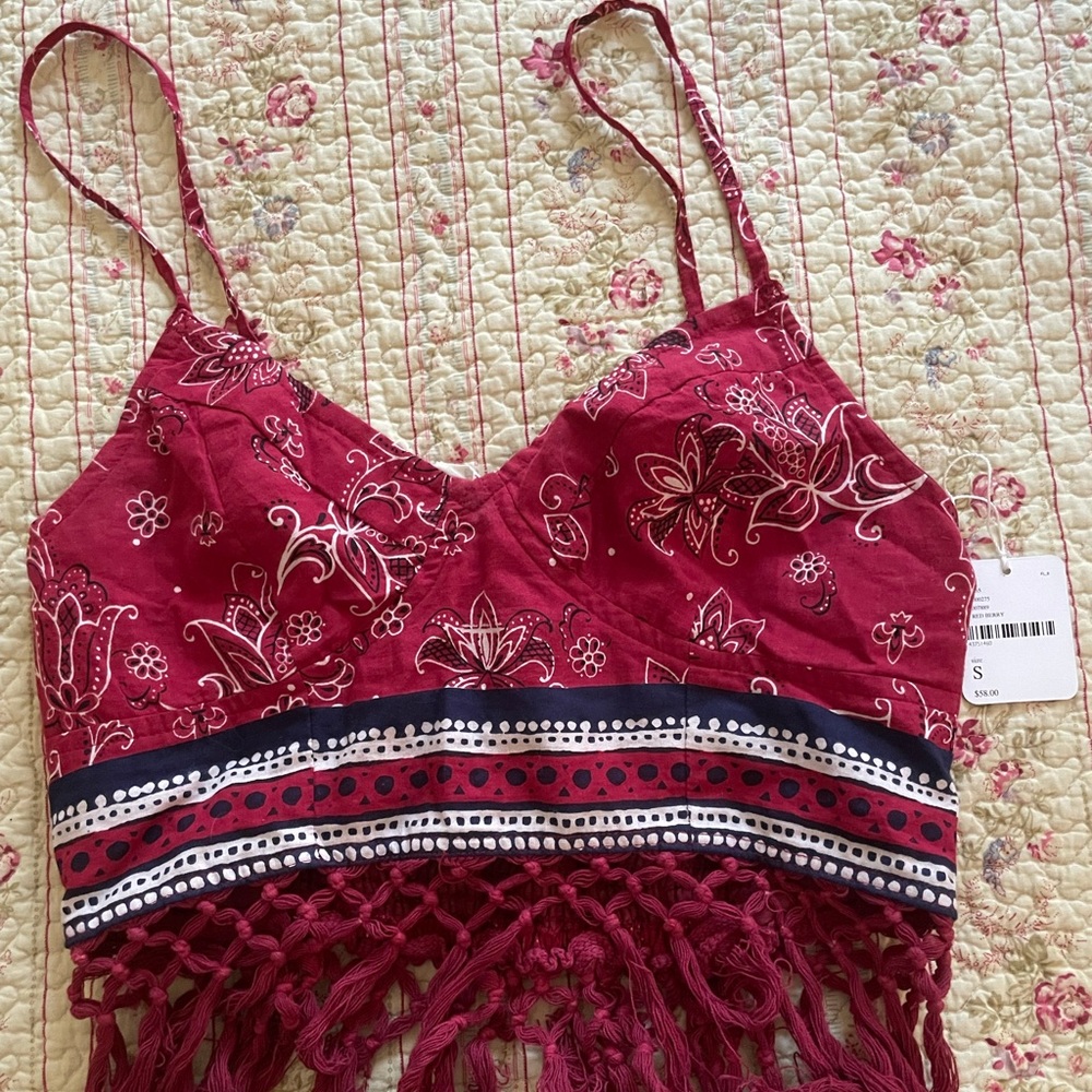 Free People Bandana Inspired Top